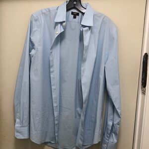 Express Sky Blue Slim Fit Shirt